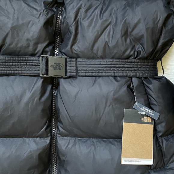 The North Face Women’s Black Nuptse Belted Mid Jacket - Picture 5 of 9